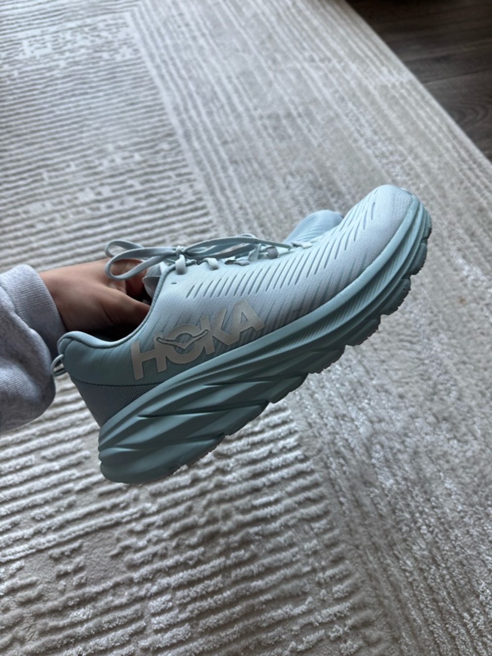 Hoka Women's Pale Blue Athletic Running Shoes